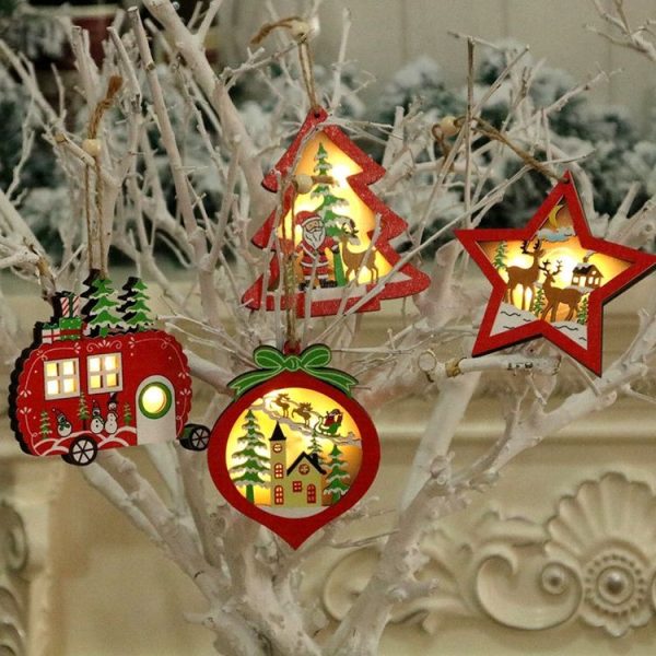 Christmas Decorations Christmas Tree Luminous Pendant (Car) - Image 5