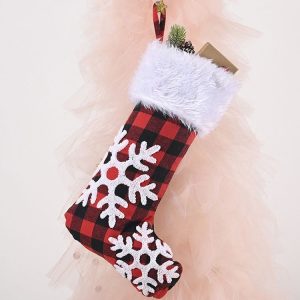 Christmas Ornament Christmas Stocking Gift Bag Christmas Tree Pendant (Snowflake)