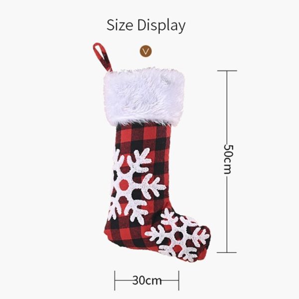 Christmas Ornament Christmas Stocking Gift Bag Christmas Tree Pendant (Snowflake) - Image 3