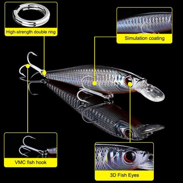 SeaKnight Long Throw Shallow Water Floating Water Type Fake Bait Mino Sea Fishing Freshwater General Artificial Bait (L02) - Image 7
