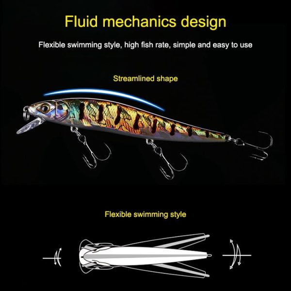 SeaKnight Long Shot Shallow Water Minnow Lure Realistic Hard Bait Perch Siniperca Bait (L01) - Image 6