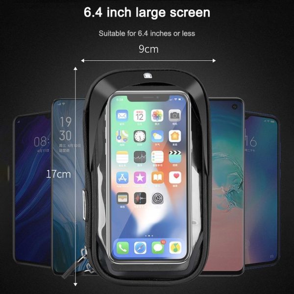 Mountain Bike Card Holder Touch Screen Mobile Phone Holder Motorcycle Electric Vehicle Waterproof Navigation Bracket Shade Mobile Phone Holder, Style: Handlebars (Blue) - Image 11