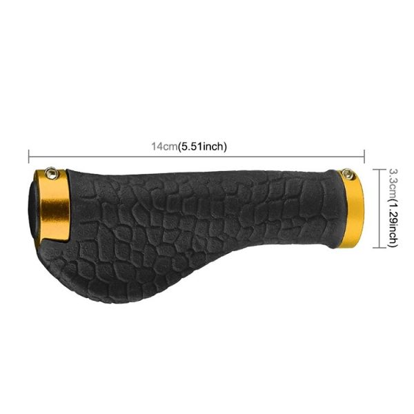 1 Pair Bicycle Solar Rubber Grip Cover Bicycle Mountain Riding Equipment (Gold) - Image 2