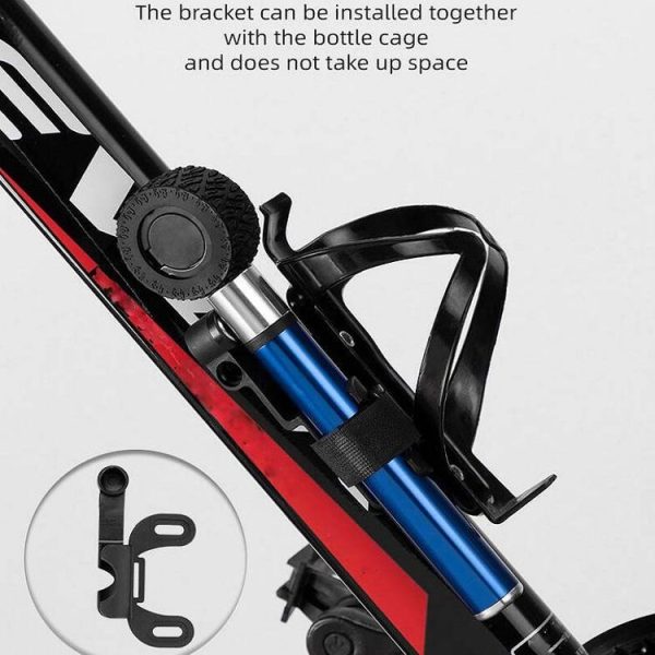 CYCLINGBOX Manual Bicycle Pump Portable LCD Digital Display Tire Pressure Dial Pump (Silver) - Image 11