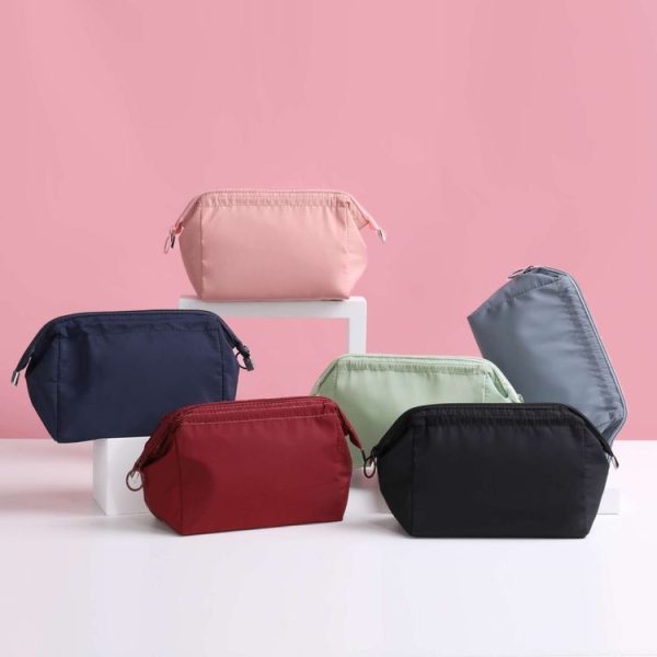 Waterproof Cosmetic Bag Travel Portable Toilet Bag Multifunctional Storage Bag (Wine Red) - Image 2