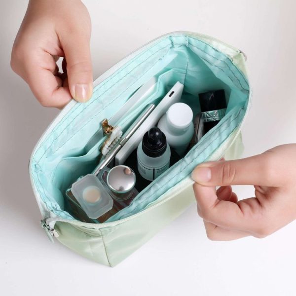 Waterproof Cosmetic Bag Travel Portable Toilet Bag Multifunctional Storage Bag (Wine Red) - Image 3