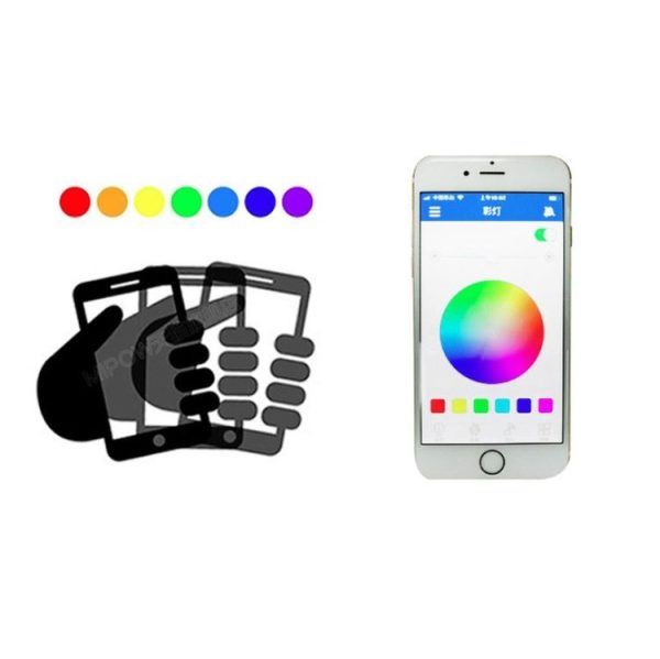 E27 LED Music Bulb Smart Colorful Remote Control Wake Up Light, Color temperature: APP+Remote Control - Image 5
