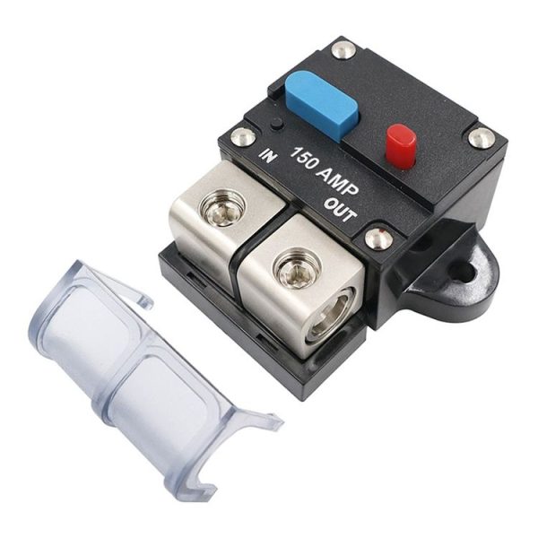 150A Auto Circuit Breaker Car Audio Fuse Holder Power Insurance Automatic Switch (Blue)