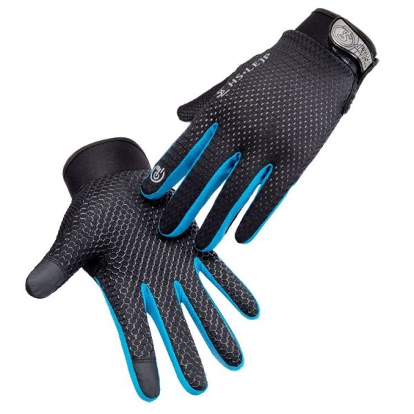 HSLEJP Outdoor Sports Breathable Touch Screen Antiskid Cycling Full Finger Gloves, Size: M (Pink) - Image 3
