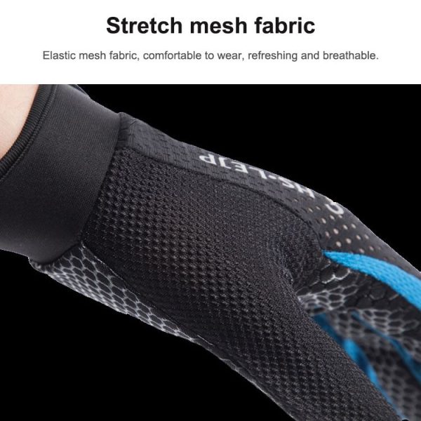 HSLEJP Outdoor Sports Breathable Touch Screen Antiskid Cycling Full Finger Gloves, Size: M (Pink) - Image 7