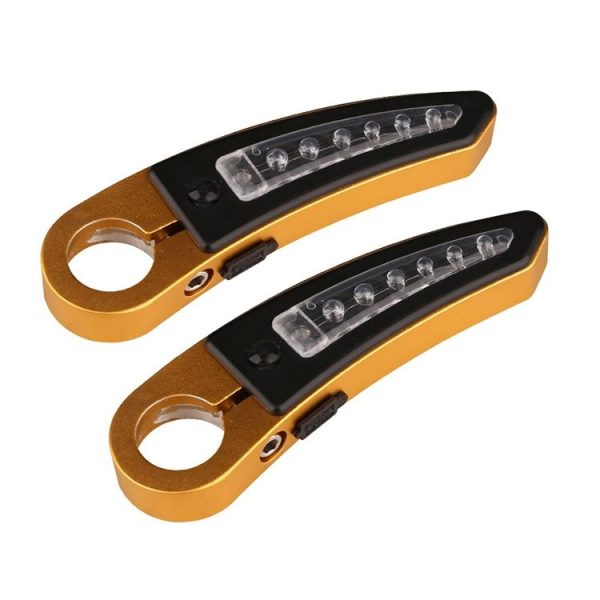 Bicycle Solar Charging With Lamp Vice-Bar Bicycle Mountain Riding Equipment (Yellow)