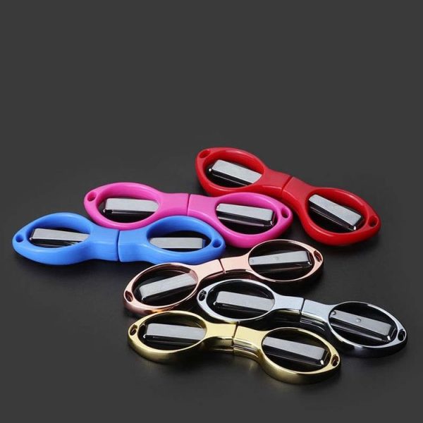 5 PCS Fishing Special Scissors Foldable Stainless Steel Fishing Tackle, Style: Plastic Handle, Color: Color Random Delivery - Image 2
