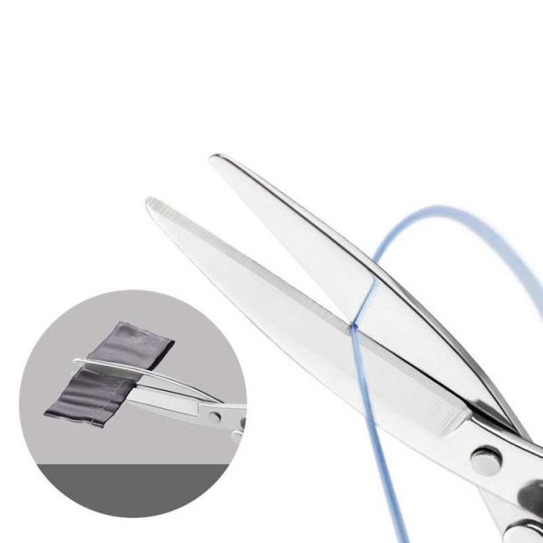 5 PCS Fishing Special Scissors Foldable Stainless Steel Fishing Tackle, Style: Plastic Handle, Color: Color Random Delivery - Image 3