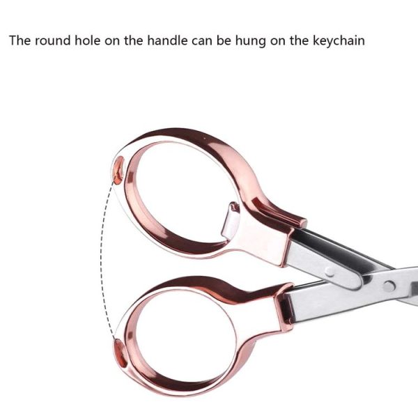5 PCS Fishing Special Scissors Foldable Stainless Steel Fishing Tackle, Style: Plastic Handle, Color: Color Random Delivery - Image 4