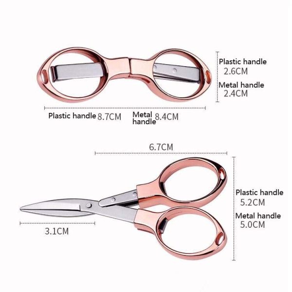 5 PCS Fishing Special Scissors Foldable Stainless Steel Fishing Tackle, Style: Plastic Handle, Color: Color Random Delivery - Image 5