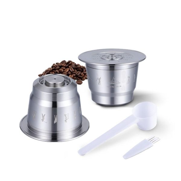 Reusable Stainless Steel Coffee Capsules with Multiple Filling Coffee Filters (Silver) - Image 4