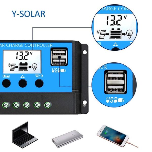 Street Lamp Smart Lighting Charging Solar Controller, Model: RBL-30A - Image 4