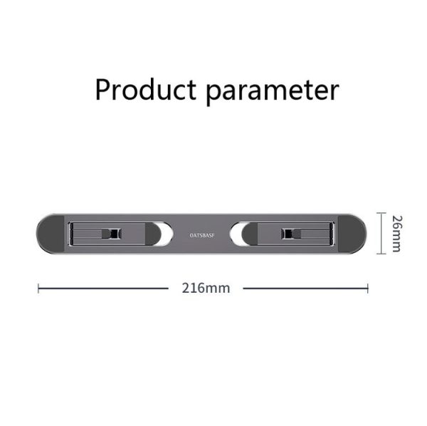 Oatsbasf Portable Storage Foldable Notebook Computer Bracket Heightening Fan Heater (Gray) - Image 3