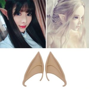 1pair Halloween Elf Latex Ears Cosplay Props, Size: 12cm (Complexion)