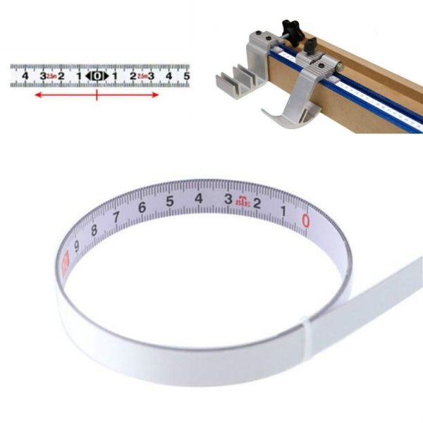 2m Sticky Scale Steel Ruler with Glue Scale Tape Measure Self-adhesive Ruler, Specification: Middle Point