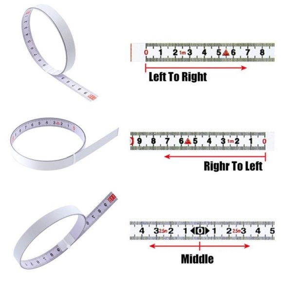 2m Sticky Scale Steel Ruler with Glue Scale Tape Measure Self-adhesive Ruler, Specification: Middle Point - Image 5