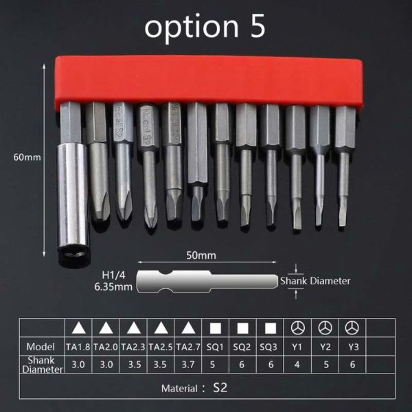 12 PCS / Set Screwdriver Bit With Magnetic S2 Alloy Steel Electric Screwdriver, Specification: 5 - Image 2