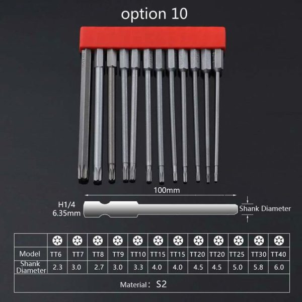 12 PCS / Set Screwdriver Bit With Magnetic S2 Alloy Steel Electric Screwdriver, Specification: 10 - Image 2