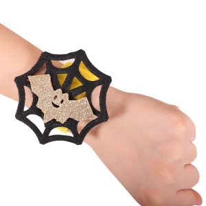 Halloween Pop Ring Bracelet Ghost Festival Gift Party Decorations (Spider Web Bat)