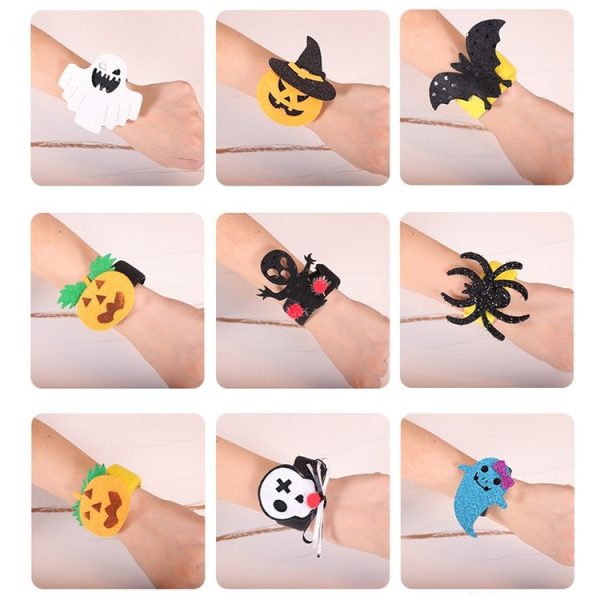 Halloween Pop Ring Bracelet Ghost Festival Gift Party Decorations (Spider Web Bat) - Image 3