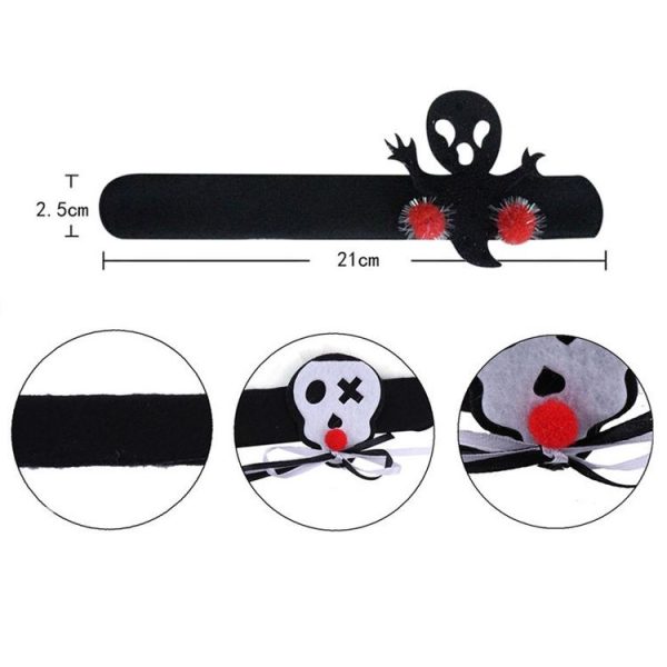 Halloween Pop Ring Bracelet Ghost Festival Gift Party Decorations (Spider Web Bat) - Image 4