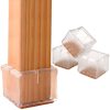 4pcs Square Chair Leg Caps PVC Feet Protector Pads Furniture Table Covers, Size: 30-35mm