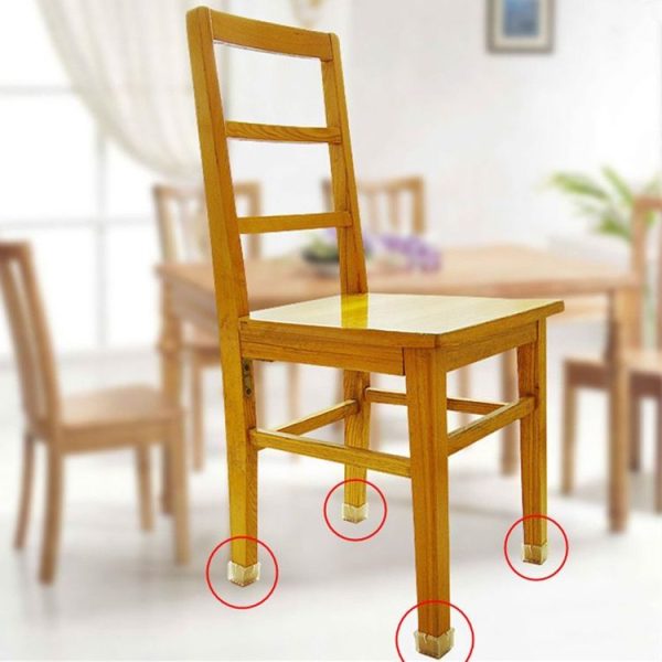 4pcs Square Chair Leg Caps PVC Feet Protector Pads Furniture Table Covers, Size: 56-62mm - Image 6