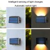 With Ground Plug Wiring Free Infrared Sensor Waterproof Solar Lighting Wall Light, Color Temperature: RGB - Image 5