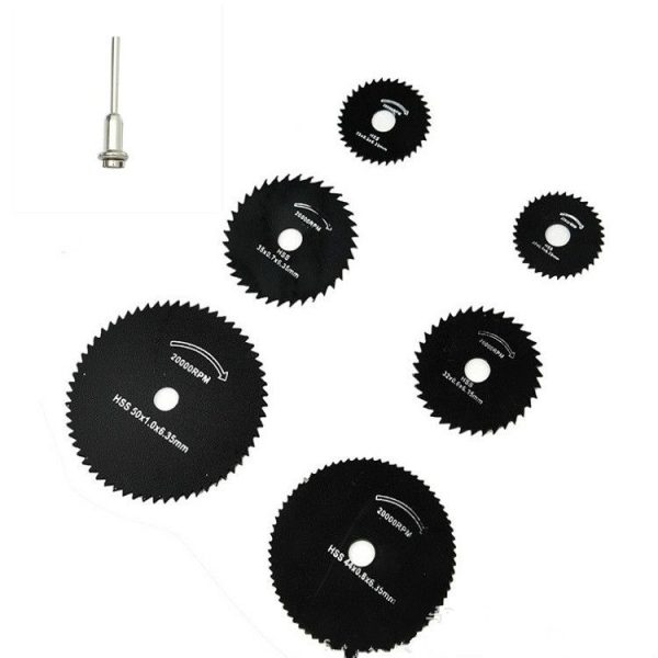 7 PCS / Set Electric Grinder Saw Blade High Speed Steel Saw Blade Woodworking Saw Blade High Speed Steel Cutting Piece, Model: 11027