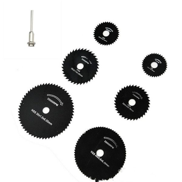 7 PCS / Set Electric Grinder Saw Blade High Speed Steel Saw Blade Woodworking Saw Blade High Speed Steel Cutting Piece, Model: 11027 - Image 2