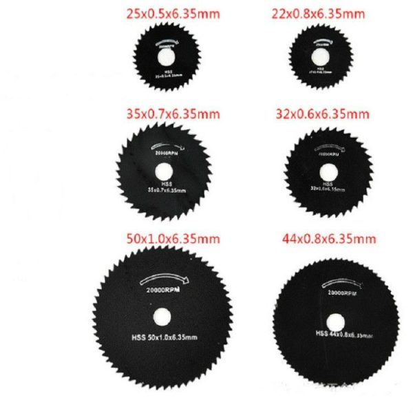 7 PCS / Set Electric Grinder Saw Blade High Speed Steel Saw Blade Woodworking Saw Blade High Speed Steel Cutting Piece, Model: 11027 - Image 3