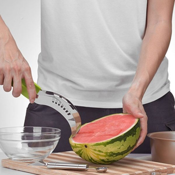 3 in 1 Creative Kitchen Small Tool Watermelon Cut Double Headed Ball Digging Device Fruit Carving Knife Three Sets - Image 6