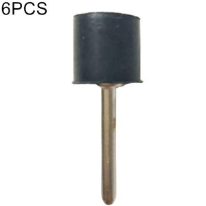 6 PCS Rubber Wheel Connecting Rod Sandpaper Ring Fixing Rod, Without Sandpaper Ring, Rubber Rod Diameter: 12.7MM, Shank Diameter: 3.15MM