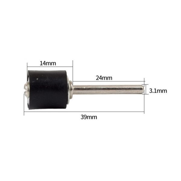 6 PCS Rubber Wheel Connecting Rod Sandpaper Ring Fixing Rod, Without Sandpaper Ring, Rubber Rod Diameter: 12.7MM, Shank Diameter: 3.15MM - Image 3