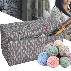 Portable Crochet Tools Wool Collection Bag Yarn Storage Handbag, Size: Small