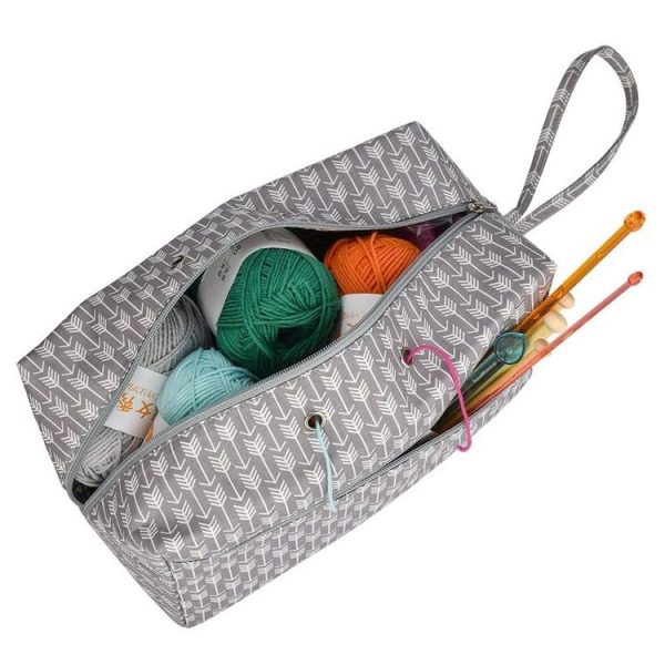 Portable Crochet Tools Wool Collection Bag Yarn Storage Handbag, Size: Small And Large - Image 5