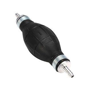 Universal Car Boat Motor Motorcycle Gasoline Pump Spherical Rubber Manual Fuel Pump, Size: 12mm (Black)