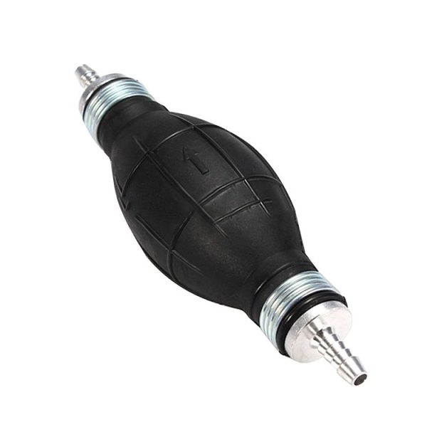 Universal Car Boat Motor Motorcycle Gasoline Pump Spherical Rubber Manual Fuel Pump, Size: 12mm (Black)