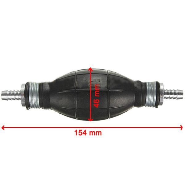 Universal Car Boat Motor Motorcycle Gasoline Pump Spherical Rubber Manual Fuel Pump, Size: 12mm (Black) - Image 5