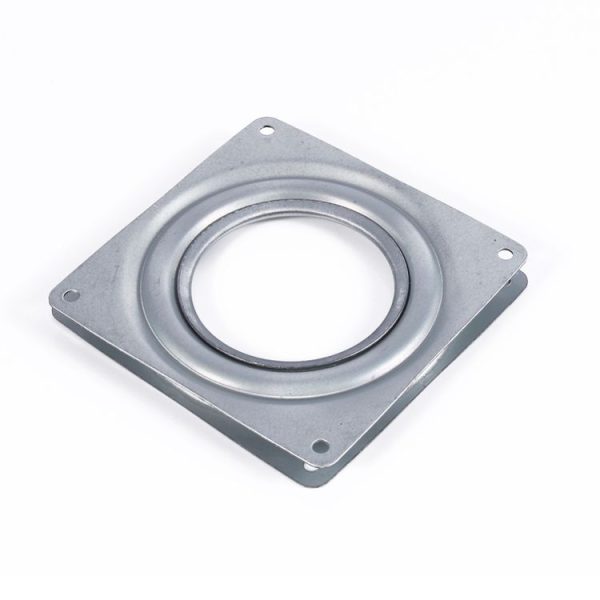 2 PCS Galvanized Turntable 4 inch Hollow Square Hardware Turntable for Cake Shop / Furniture - Image 3