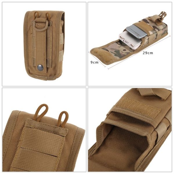 Multifunctional Molle System Waist Bag Outdoor Running Pockets for Mobile Phone under 5.5 inch (Black) - Image 4