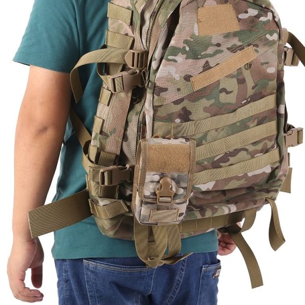 Multifunctional Molle System Waist Bag Outdoor Running Pockets for Mobile Phone under 5.5 inch (Black) - Image 6