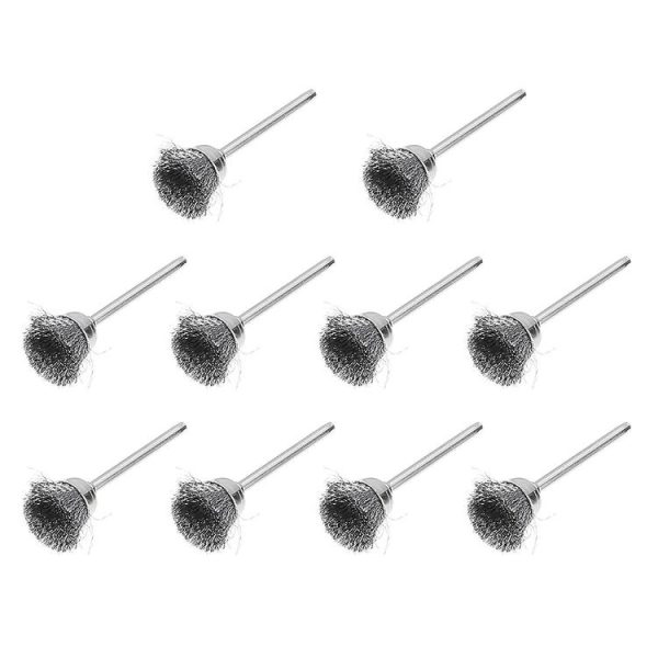 10 PCS Wire Brush Metal Descaling Polishing Brush To Remove Oxide Layer Flat Polishing Brush, Style: Bowl Shape3x15MM