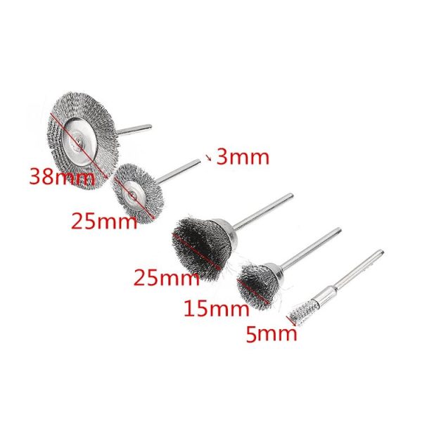 10 PCS Wire Brush Metal Descaling Polishing Brush To Remove Oxide Layer Flat Polishing Brush, Style: Bowl Shape3x15MM - Image 3