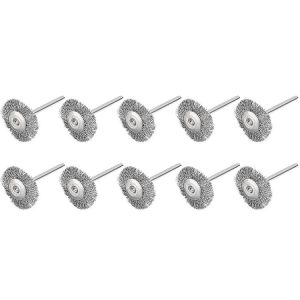 10 PCS Wire Brush Metal Descaling Polishing Brush To Remove Oxide Layer Flat Polishing Brush, Style: Flat 3x25MM